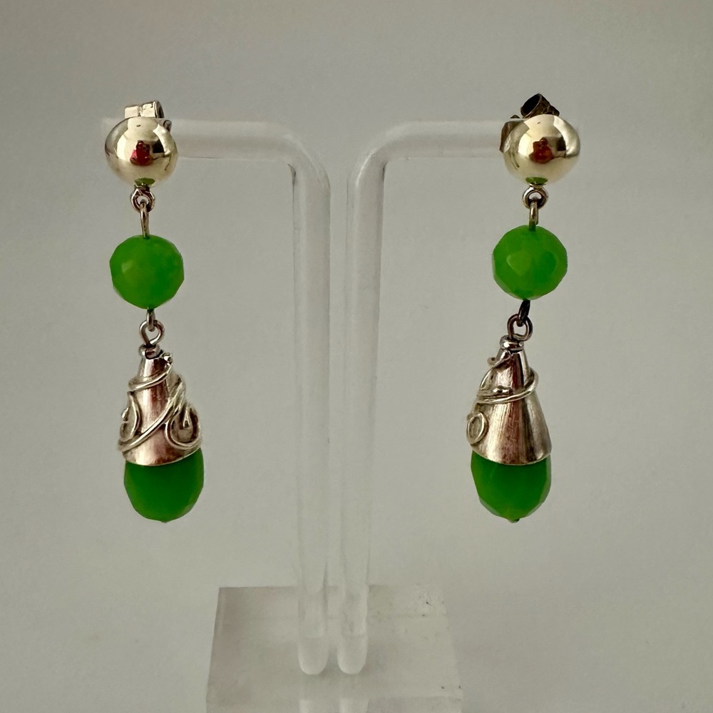 Brand New Ilaria Peru 925 silver dangling earrings, hand crafted